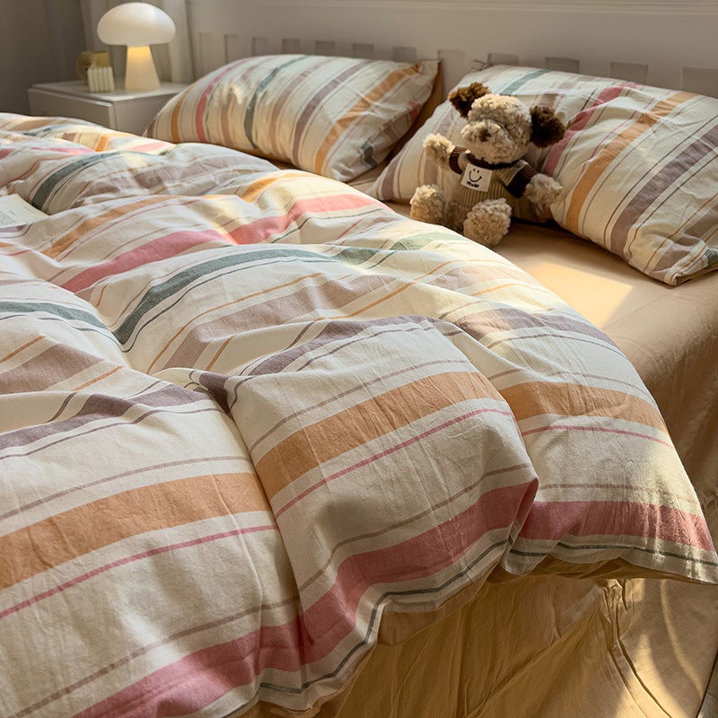 Ensemble de literie 3 pièces pour lit de 1,2 m (housse de couette 150 x 200 cm, feuille de lit 160 x 230 cm, 1 housse d'oreiller 48 x 74 cm) - 2