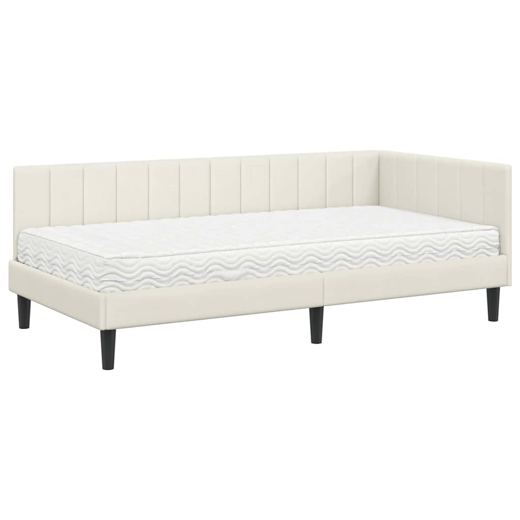 KOMHTOM Letto A Castello Singolo 90x200 Cm In Legno Naturale - Con Scala Ad Angolo, Barriere Di Sicurezza E Piccola Porta, Senza Materasso