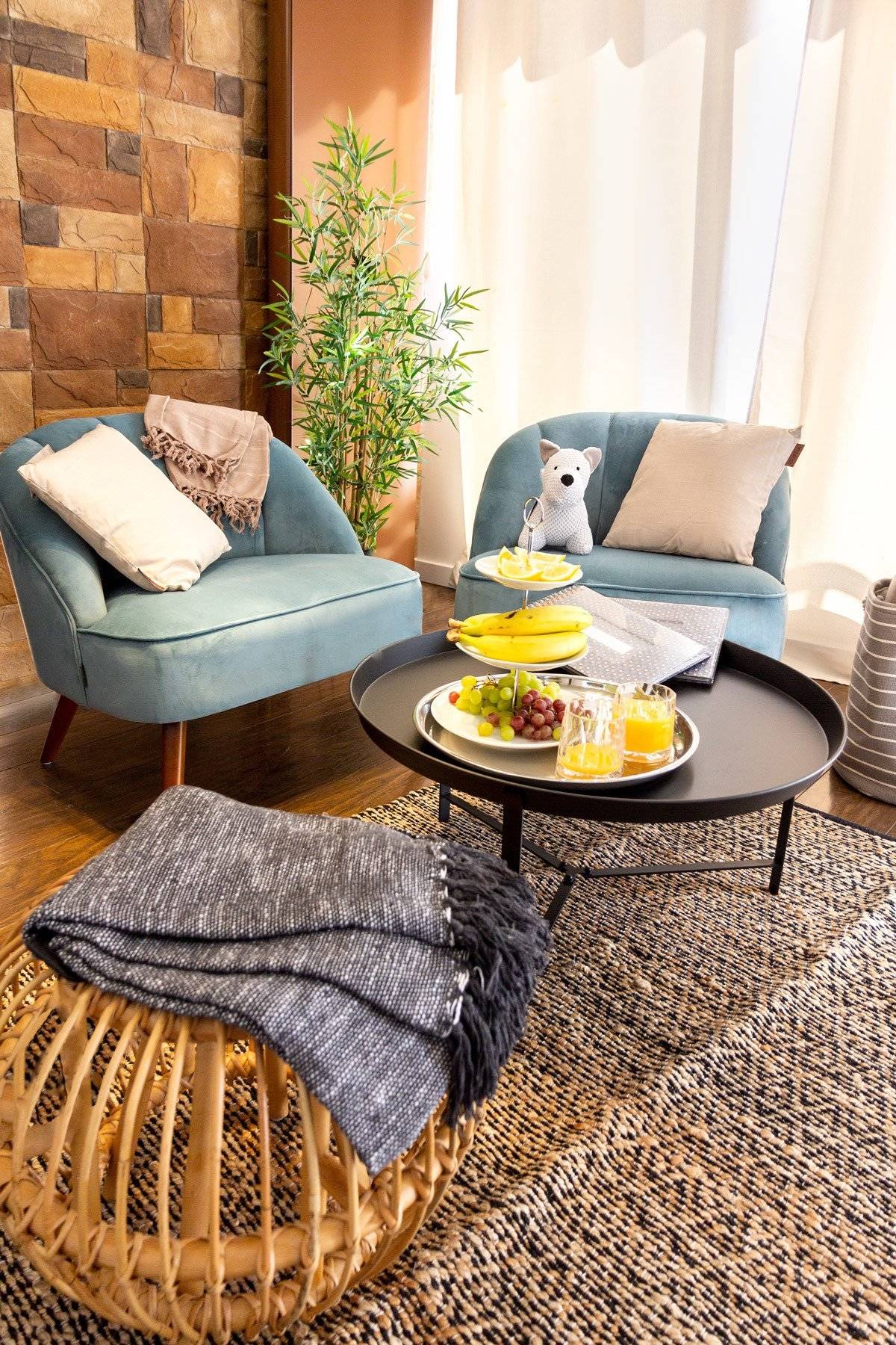 Planta de Bambu Artificial Altura 90 Cm com vaso - Decoração de casa - 4