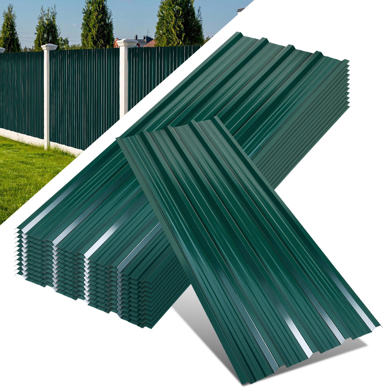 36 placas onduladas para techo 129x46 cm metal galvanizado antracita para cobertizo y cochera