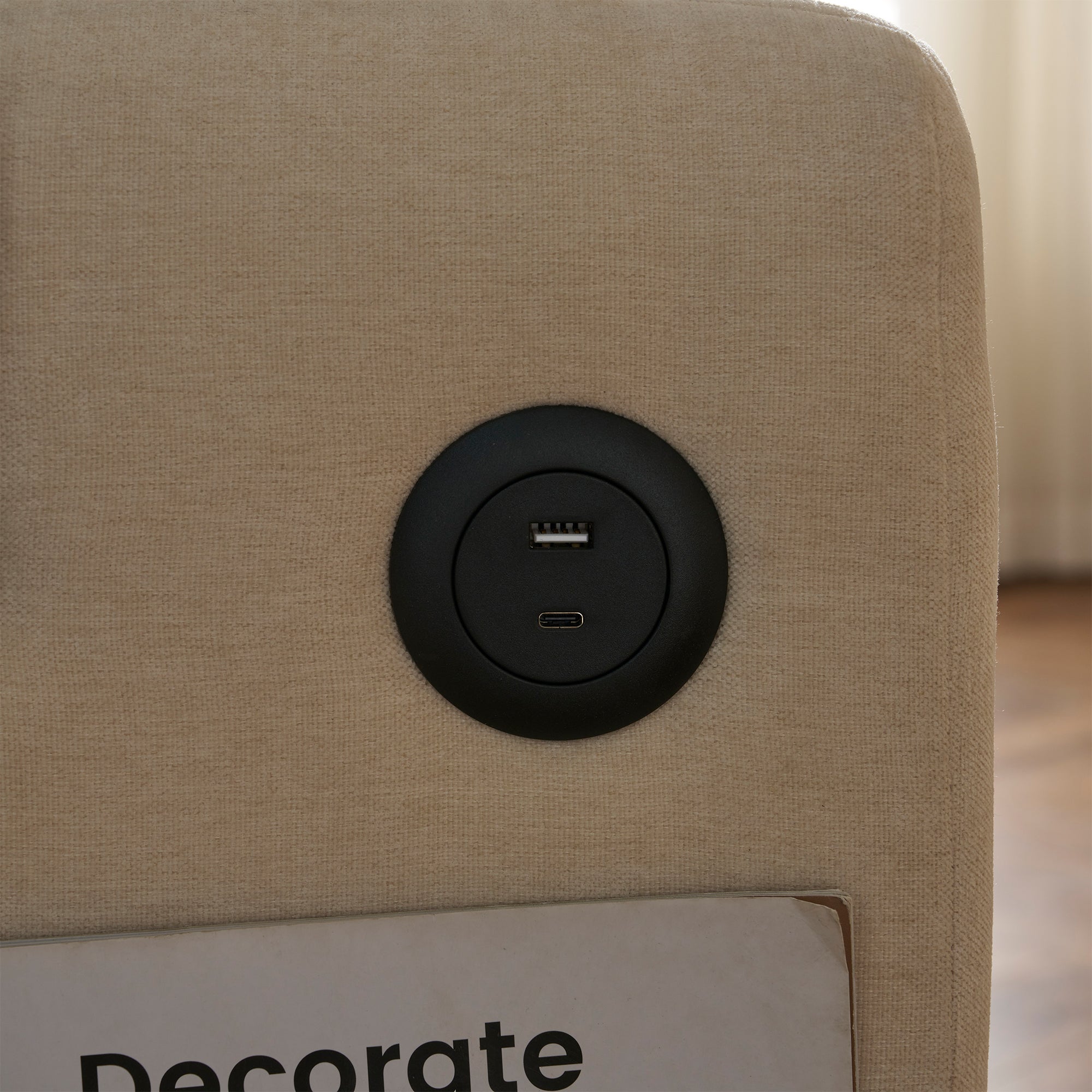 Divano letto matrimoniale (moderno/pieghevole) : funzione letto, schienale regolabile, porta telefono/USB. Soggiorno/camera/home cinema - 9