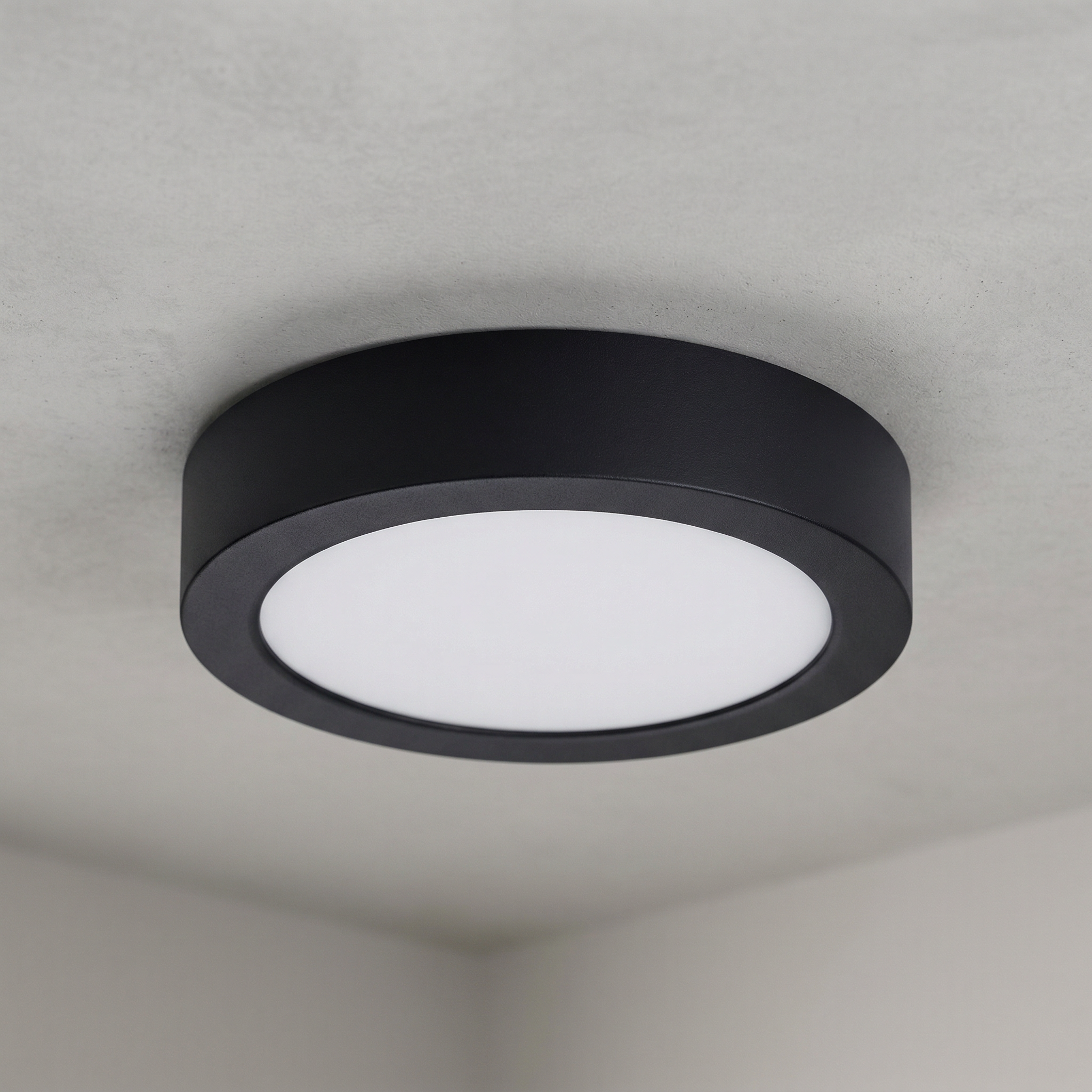 Plafon Shaun2 okrągły czarno-biały LED 15W 4000K 1450lm wym: 3,3 x 16,5 cm IP20 tworzywo sztuczne Rabalux