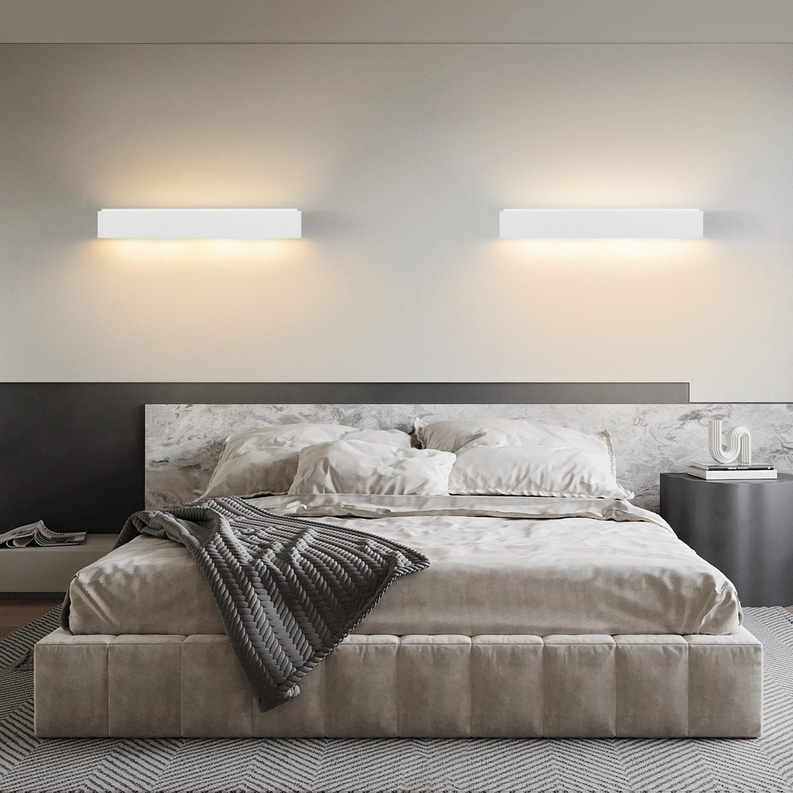 NETTLIFE Candeeiro de parede Interior em Gesso Branco G9 Moderna Up Down para Escada - 6