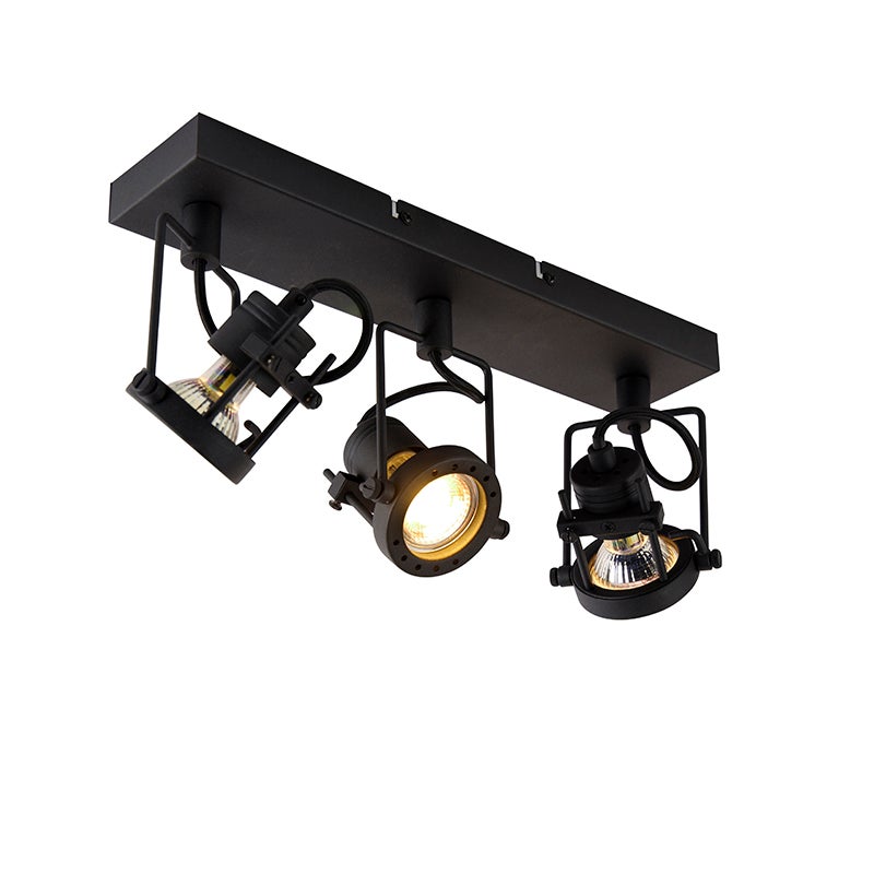 Industrialny reflektor czarny 3-światłowy - Suplux