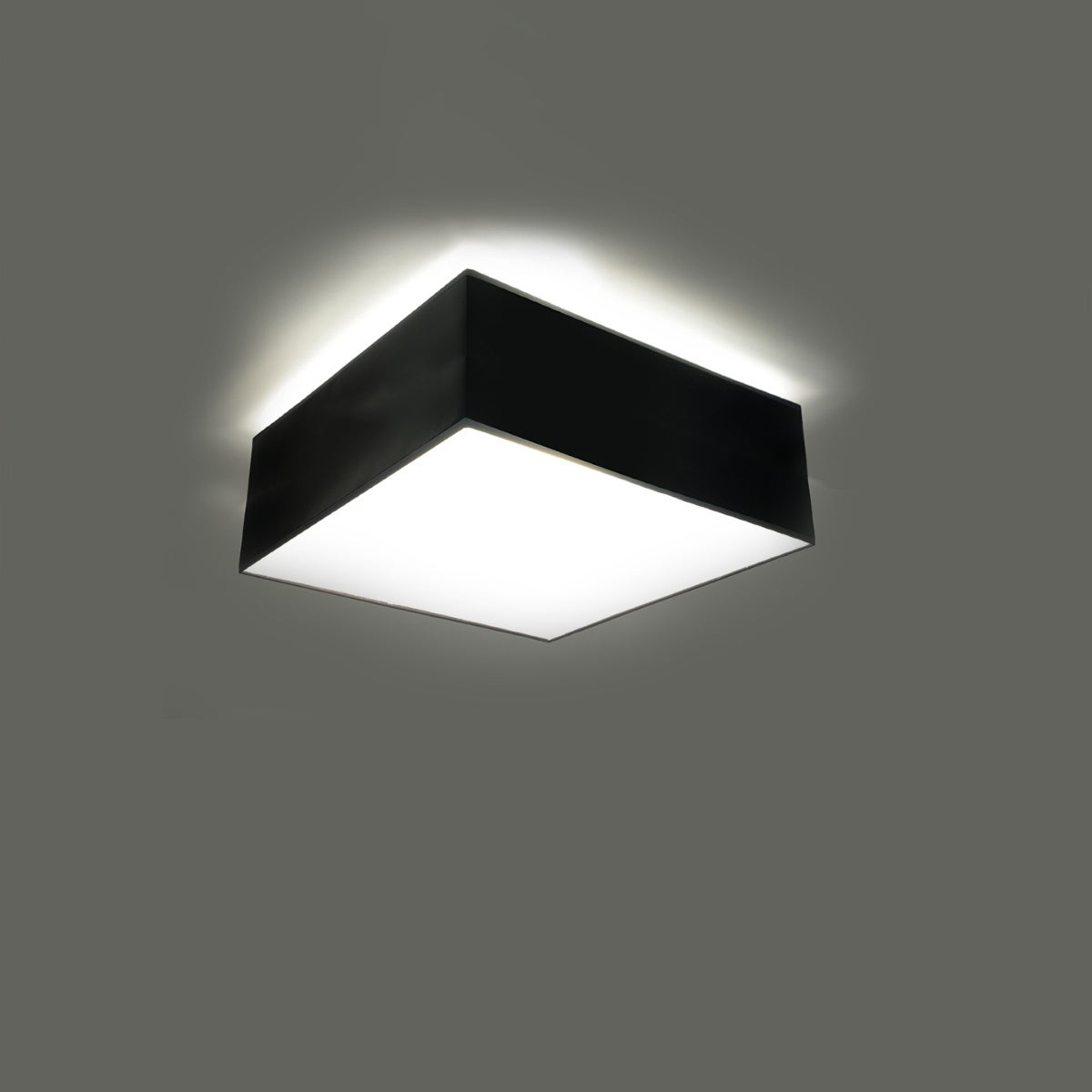 Plafon CARE 25 czarny LED 3000K - 25x25x11cm Sollux