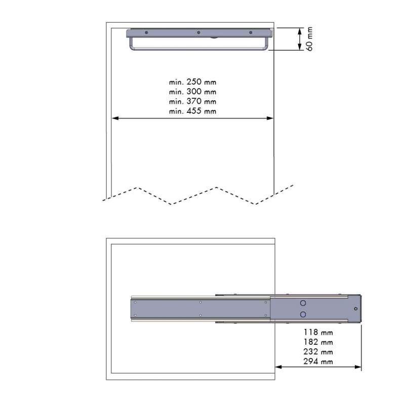 YYBD Porte-Cintres Coulissant, Longueur 25cm / 30cm / 35cm / 40cm
