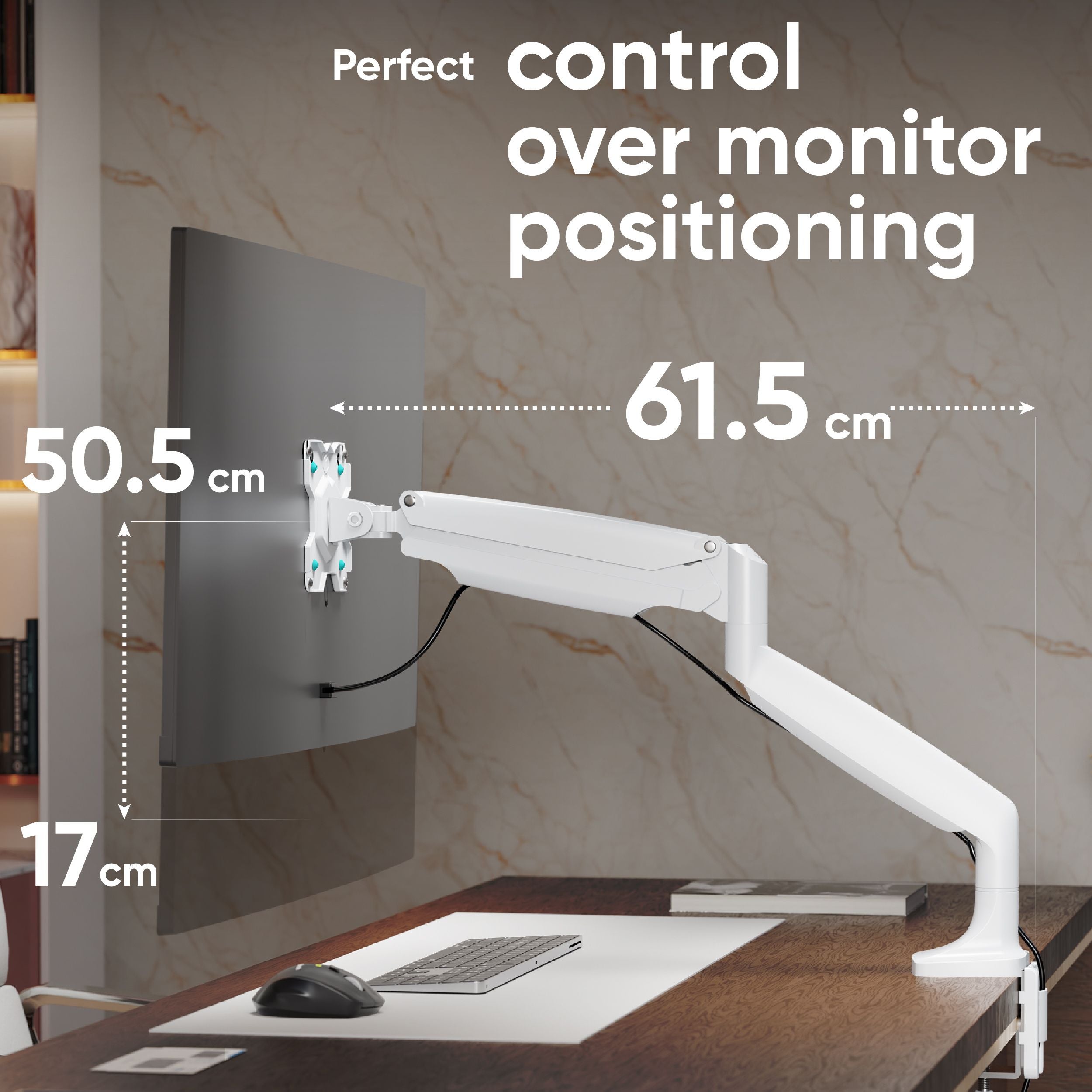 ONKRON Bras Trple Écran PC 13-32, jusqu'à 8 kg par écran, VESA 75x75