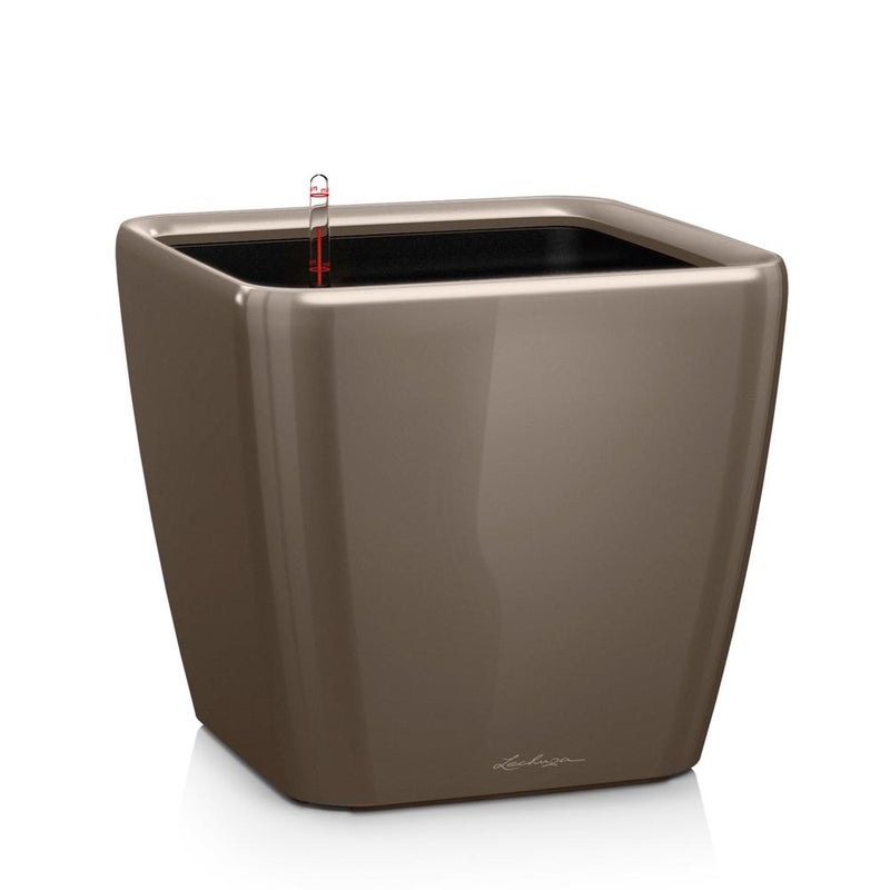 Doniczka Lechuza Do Domu Na Taras QUADRO LS 35/35/33 taupe-szarobrązowy 1 szt