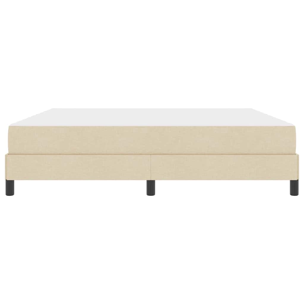 Cadre de lit avec matelas Crème 180 x 200 cm tissu - 7