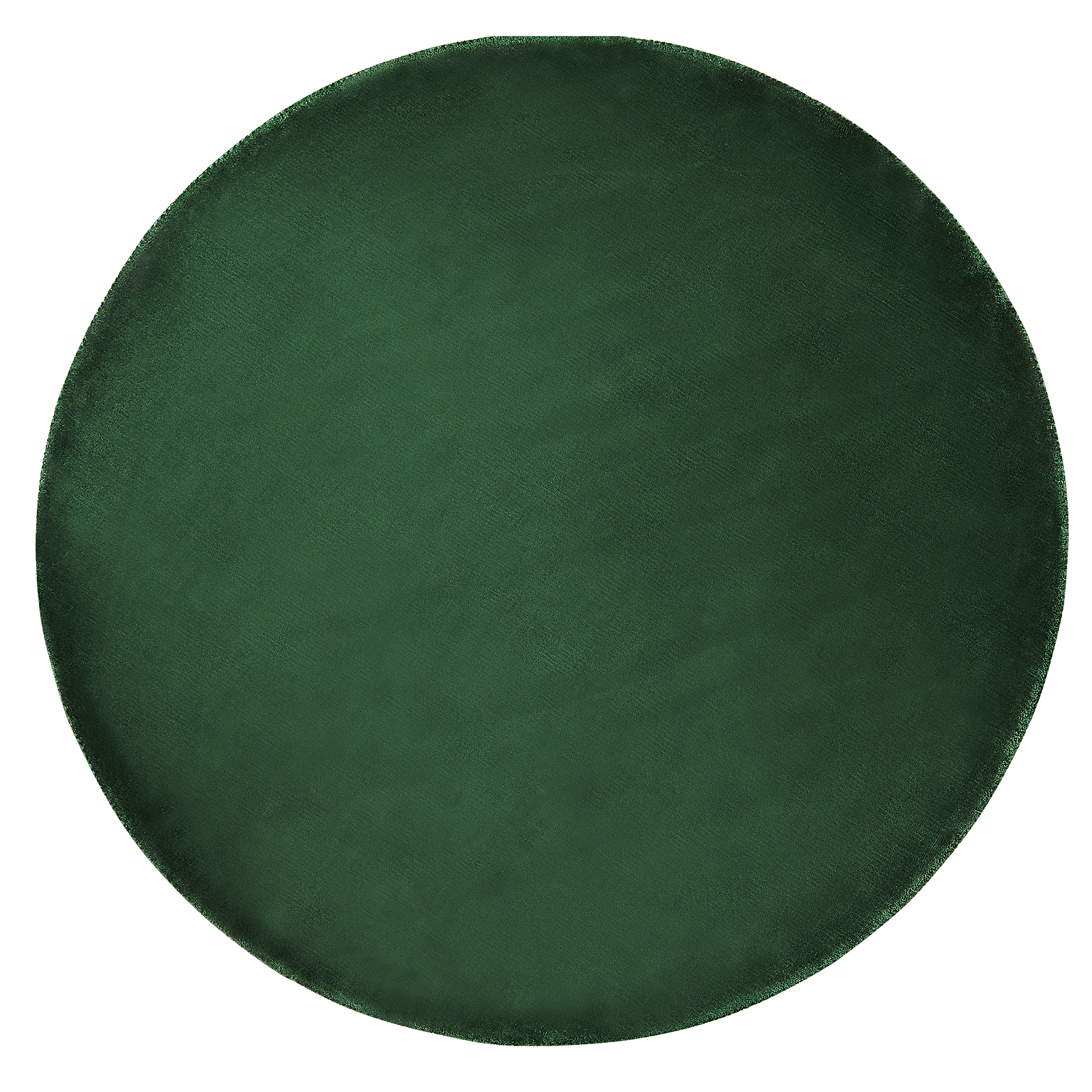 Beliani alfombra de viscosa verde esmeralda ø 140 cm gesi ii