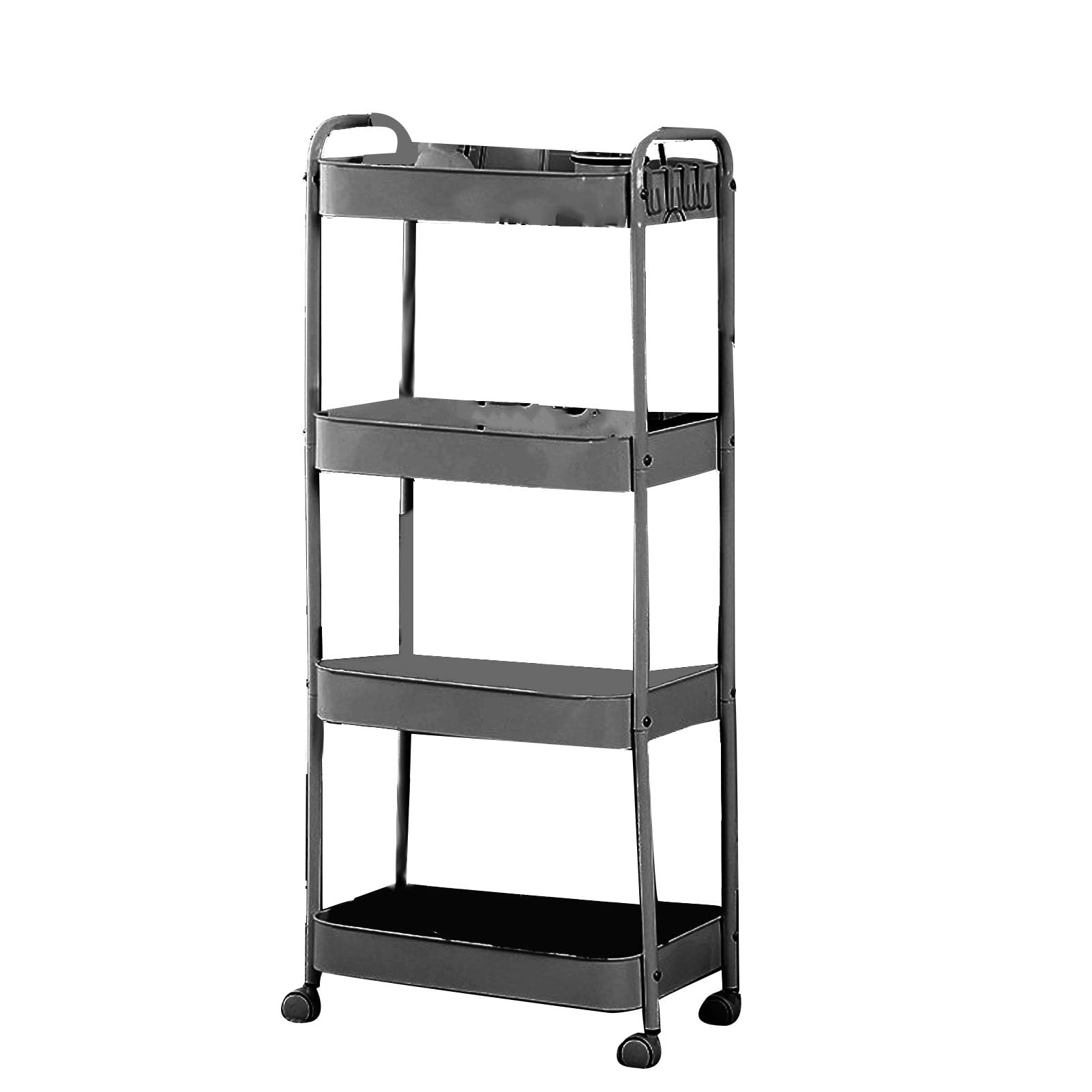 Maison Exclusive - Carrello Stretto A 3 Livelli Grigio Cemento In Truciolato 93267073 Maison Exclusive - Carrello Stretto A 3 Livelli Grigio Cemento In Truciolato 93267073