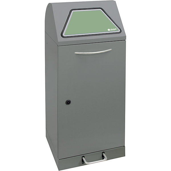 Contenedor de residuos ignífugo de 75l con pedal y recipiente interior galvanizado