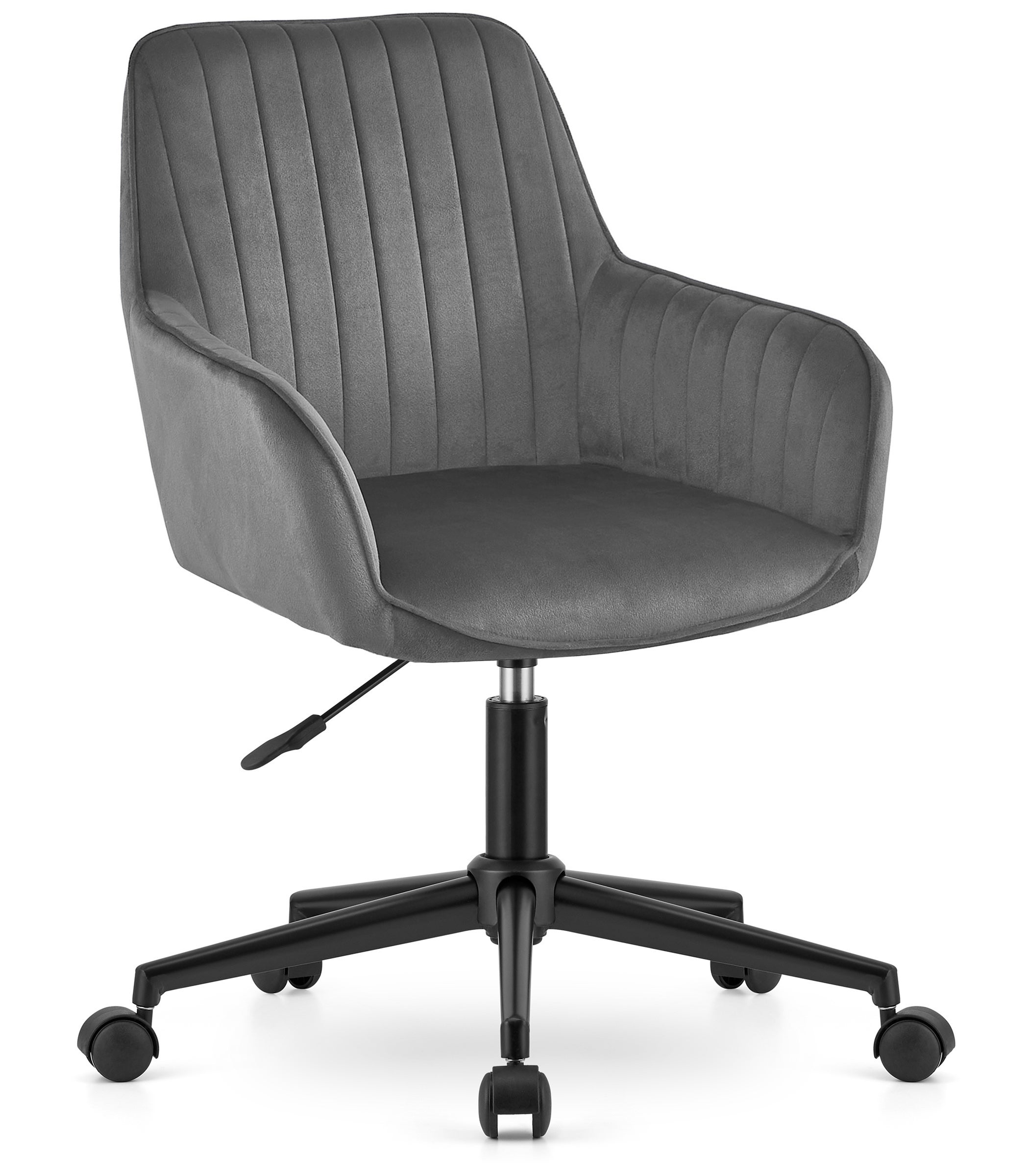 Fotel obrotowy Roxy - ciemnoszary aksamit