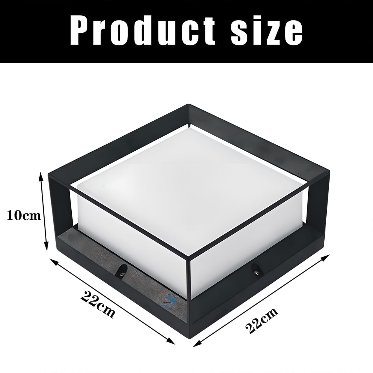 Lampe pilier LED extérieur en aluminium IP55, noire avec base carrée, M [Classe énergétique E] - 4