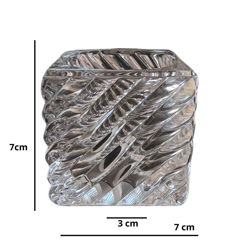 Paralume in vetro LEXIA 7x7cm trasparente apertura 3cm - 2