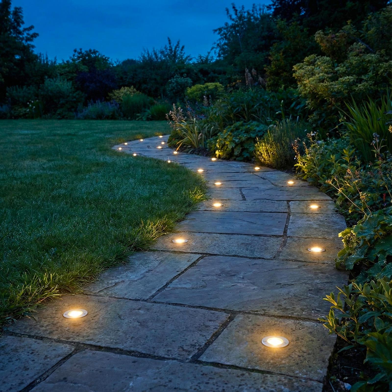 Faretto calpestabile incasso acciaio 304 impermeabile IP67 LED GU10 segnapassi luce giardino facciate piante 230V - 2