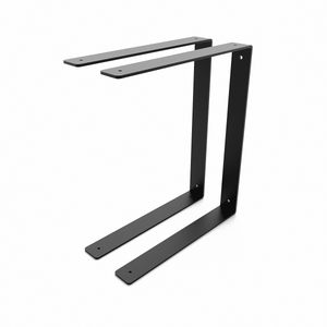 2 Supports D'étagère Murale En Métal Gris – Ultra Robustes, Charge Max 50 Kg, Faciles à Monter