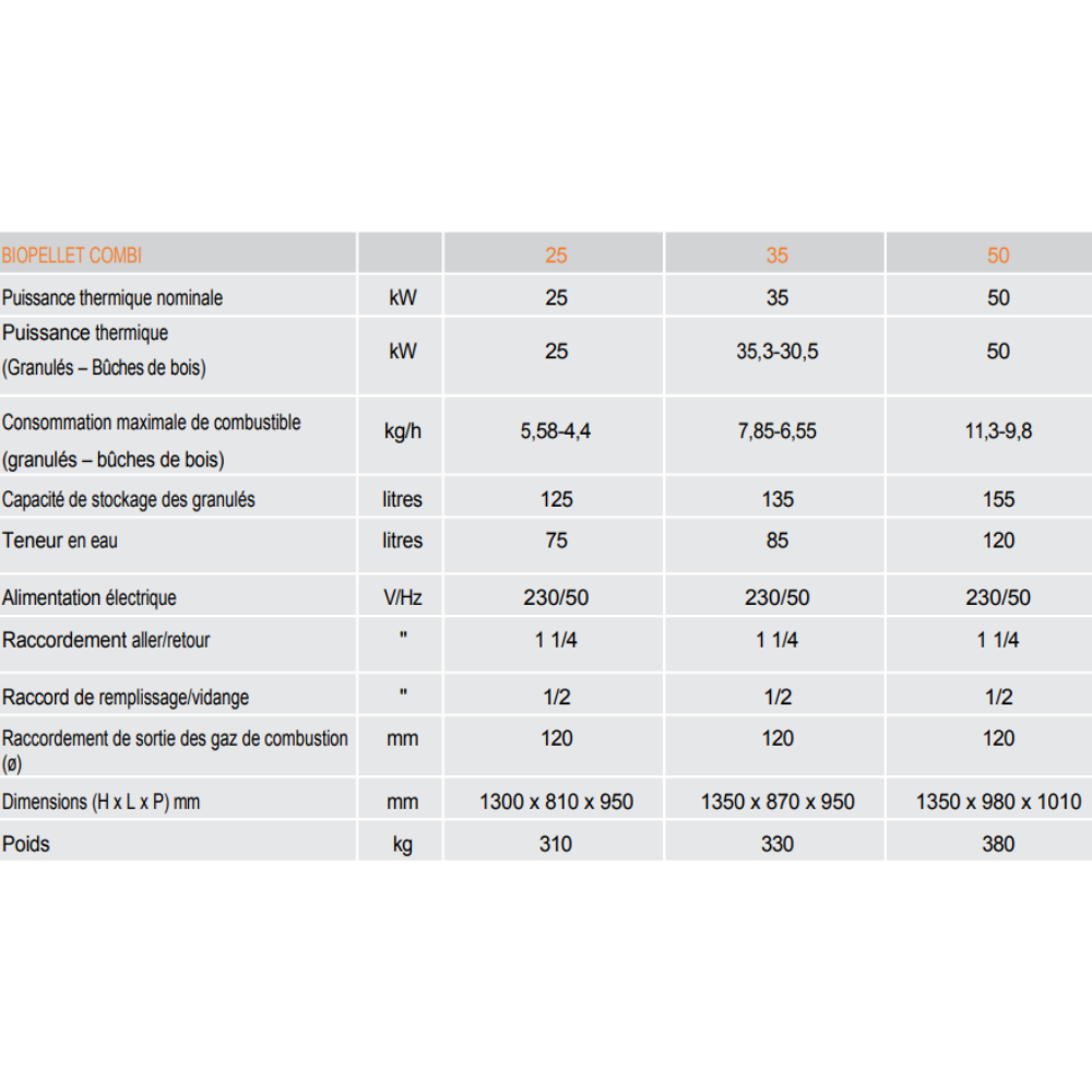 Caldaia combinata legna e pellet BioPellet Combi 50 kW Ferroli - 8
