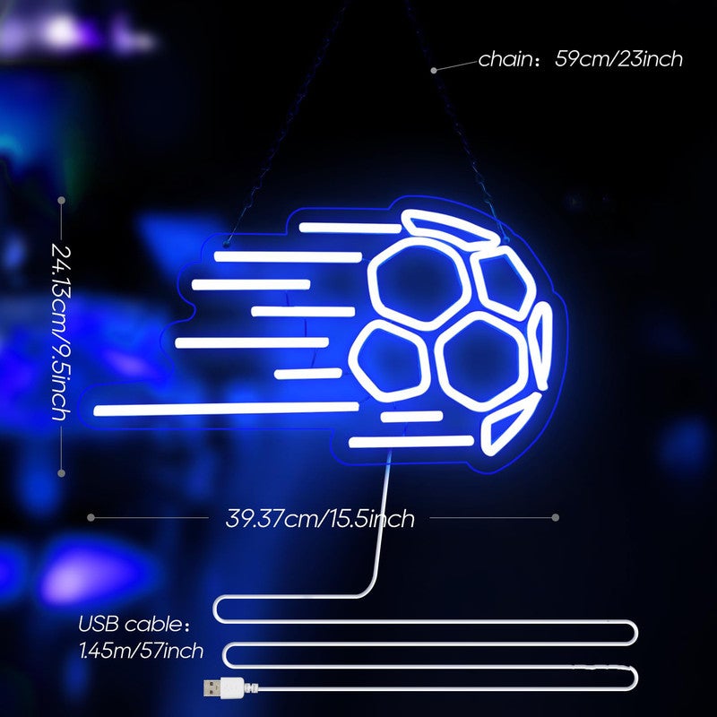 Panneau Néon LED Personnalisé Jersey Football - 16 Couleurs, Télécommande, Décoration Murale Parfaite