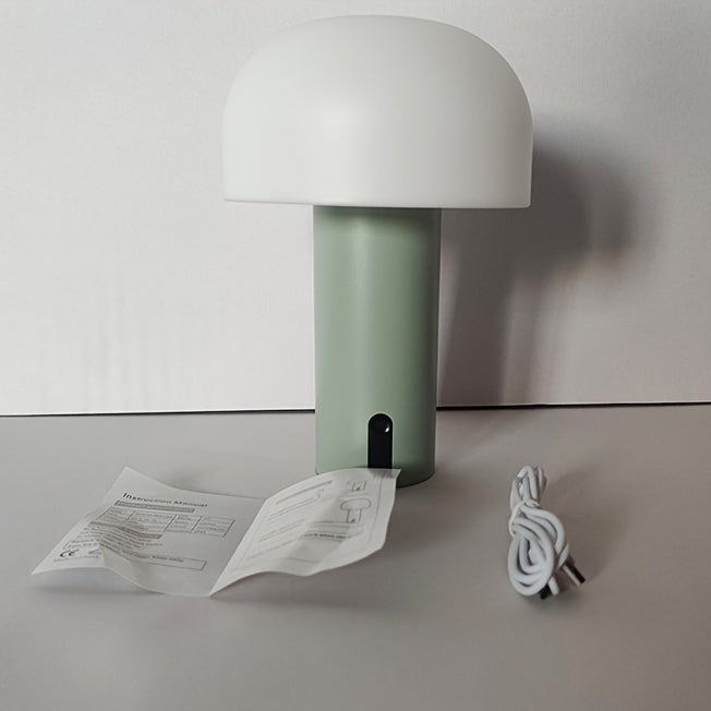 Lampe de Table champignon d'extérieur, étanche, sans fil, Rechargeable, lampe de bureau LED avec chargement USB, veilleuse à intensité variable - 8
