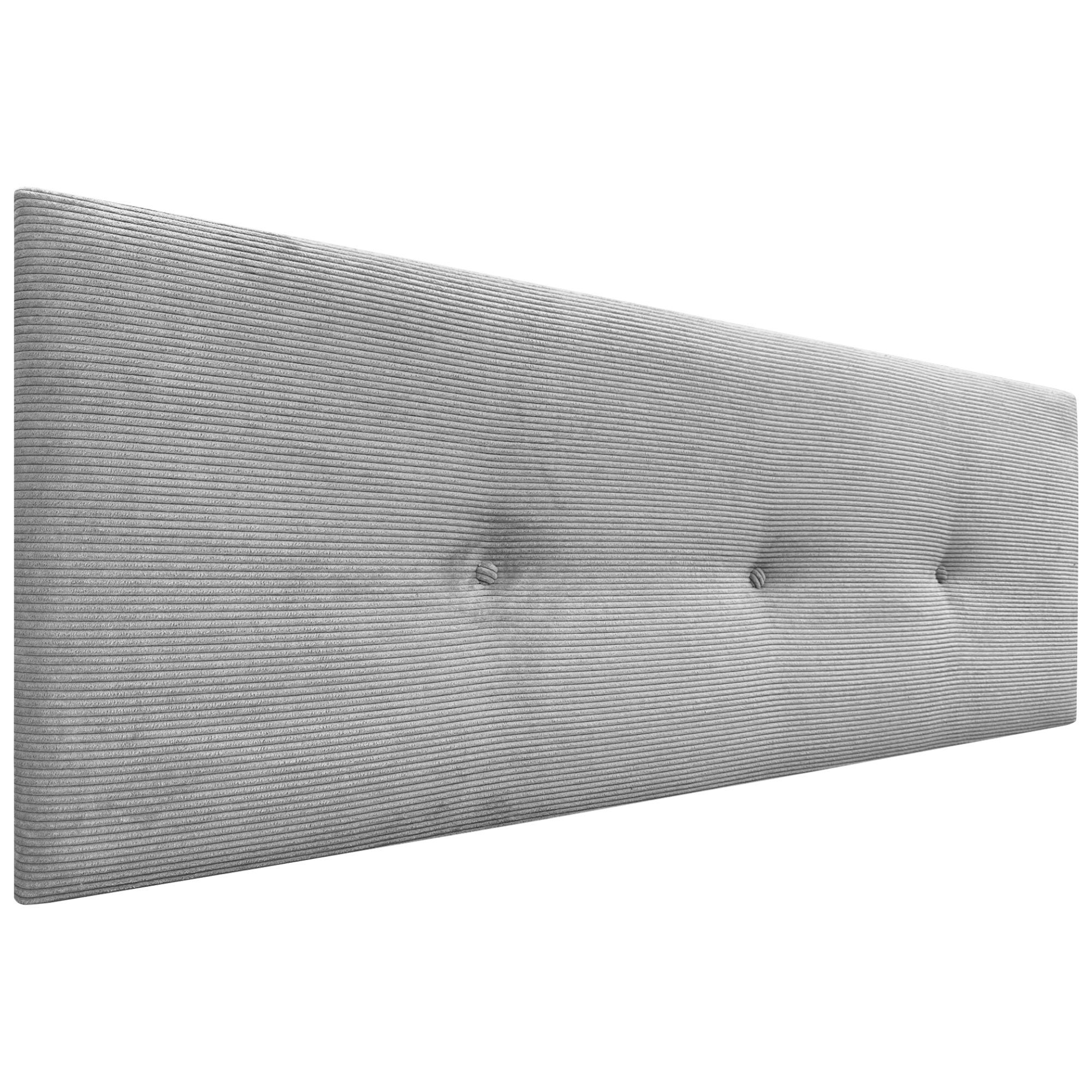 DHOME Cabecero De Pana Liso Con Botones Y Patas Alta Gama Moderno Cabezal Tapizado Cama Lujo Dormitorio Acolchado Gris 150x115cm 92534366