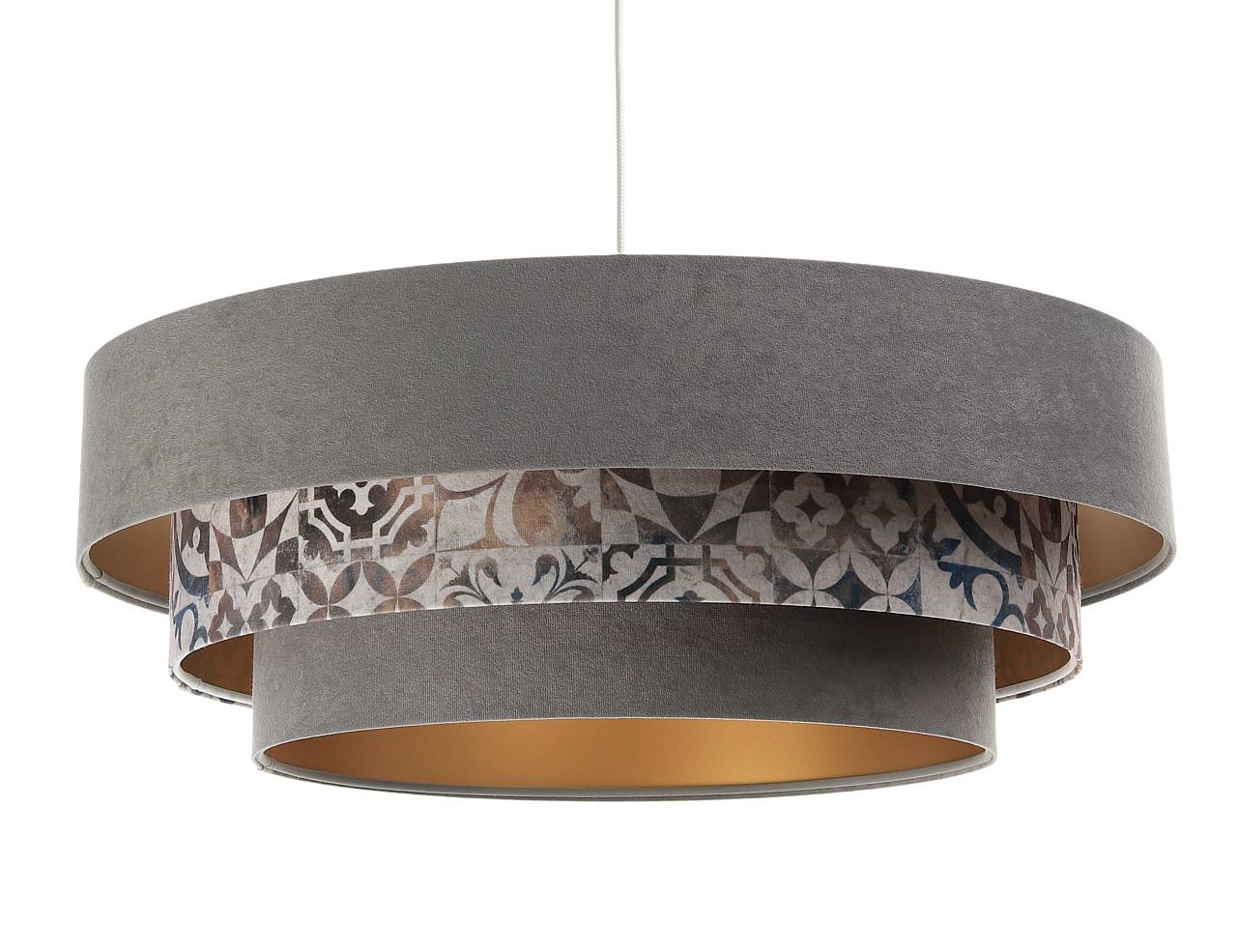 Lampa wisząca TRIO MIX szara/wielokolorowa