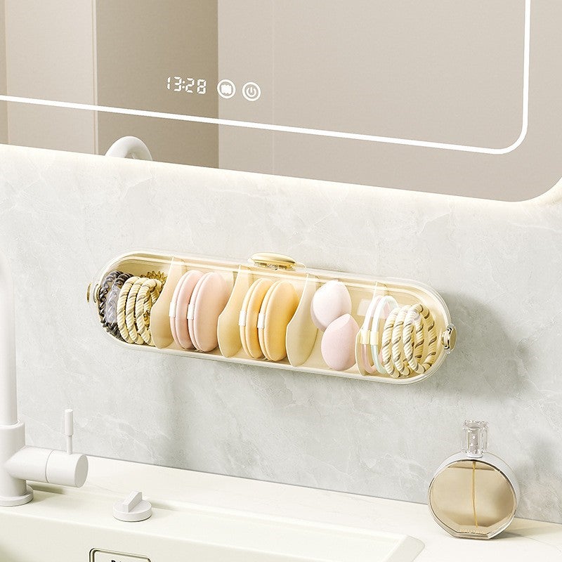 Organizer ścienny na biżuterię i kosmetyki Patyczki bawełniane mlecznobiałe 36,5*11*9 cm
