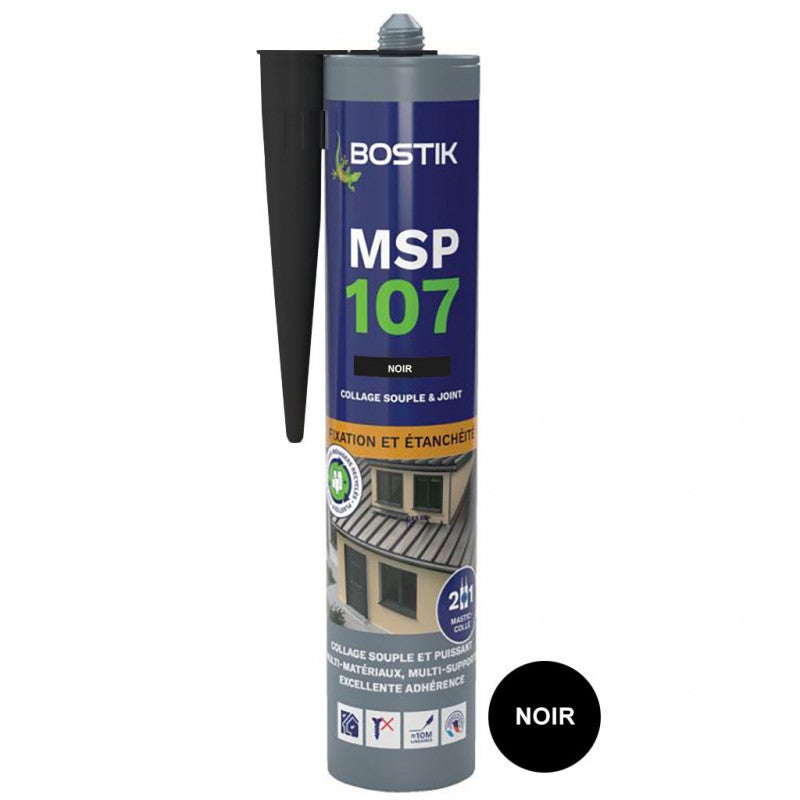 Mastic multi-usages colle et joint MSP 107 290ml (Blanc, Gris, Brun ou Noir) BOSTIK - 4