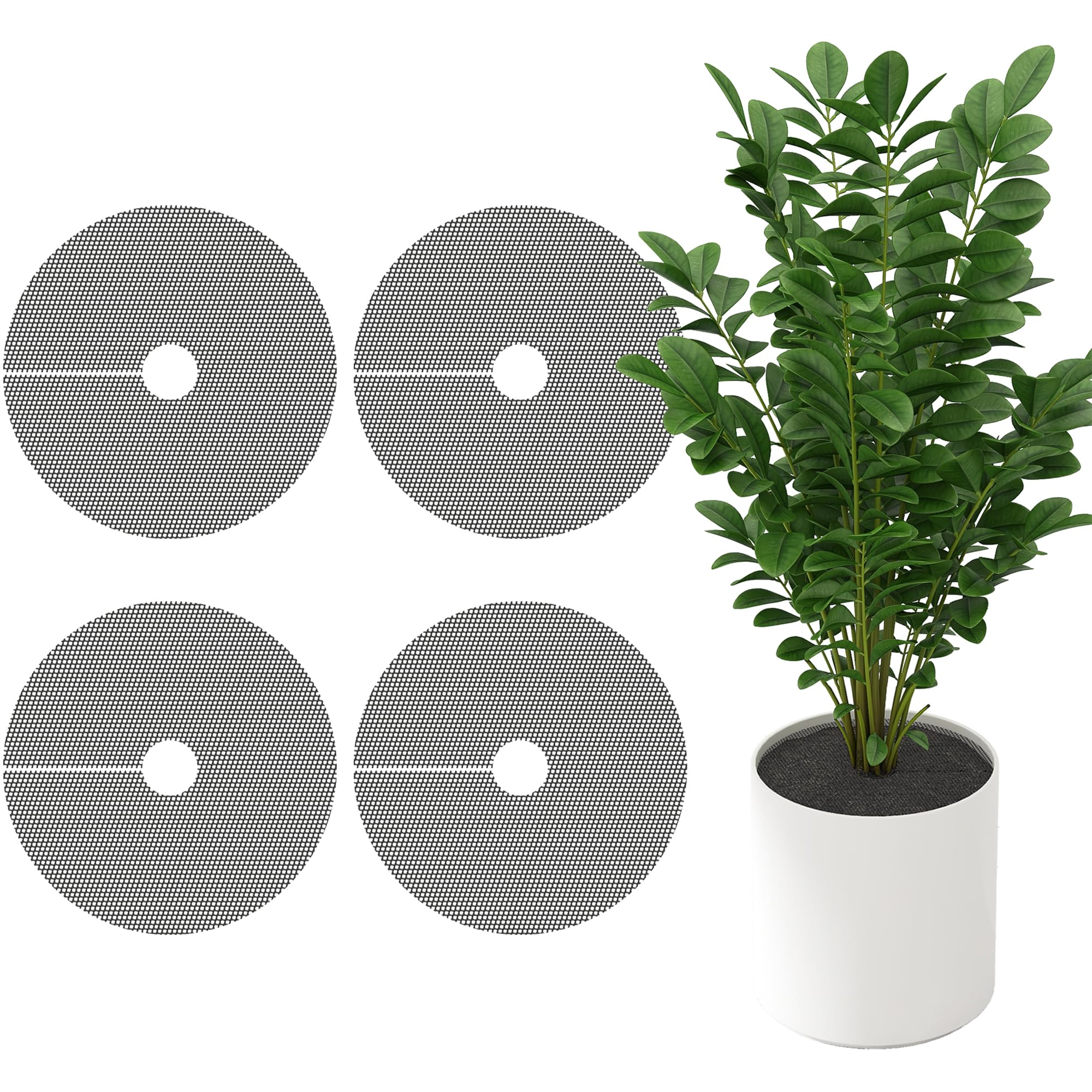 MXTIMWAN 2 Pezzi Griglia Protezione per Piante, Protezione per Piante da Gatti con Diametro di 30 cm, Copertura del Vaso di Fiori per Impedisce a Bambini e Animali Domestici di Scavare