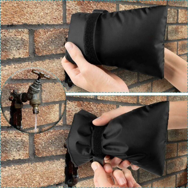 Copertura Invernale Per Rubinetto Esterno, 26 X 64 Cm, Antigelo, Impermeabile, Con Strisce Riflettenti E Cinghie Di Fissaggio