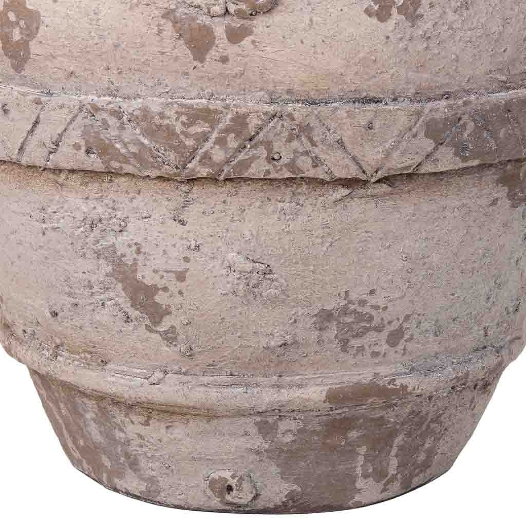 Vase décoratif couleur pierre, 38x34x34h cm - 7