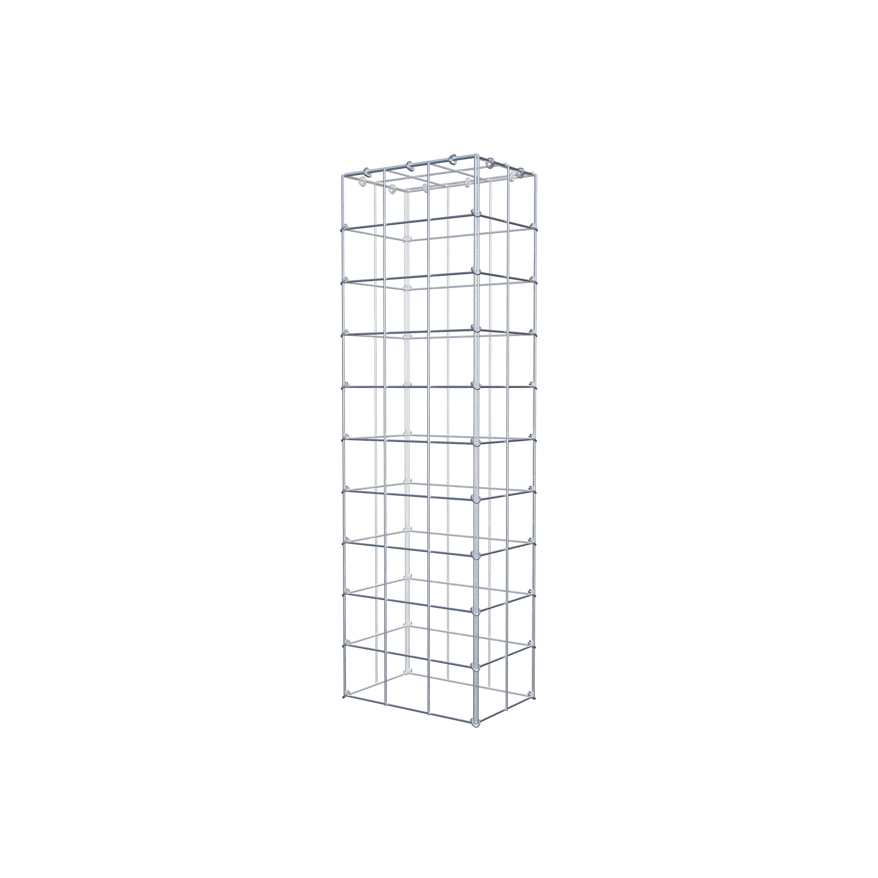 Gavión para apilar en acero galvanizado 100x20x30cm (LxAxP), malla 10 x 10cm, Anillo en C, sin rejilla inferior - 2