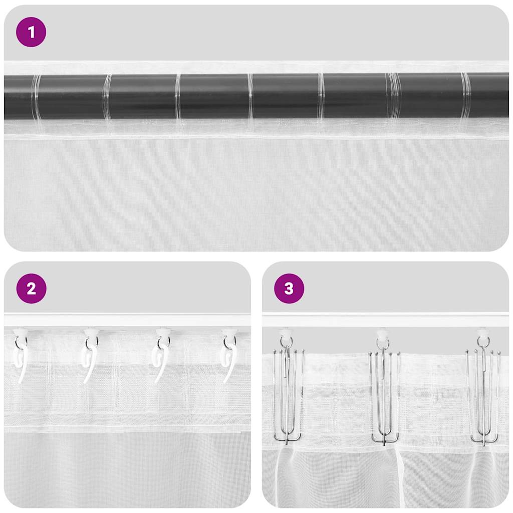 Maison Exclusive - Rideaux en voile avec boucles 2 pcs turquoise 140x175 cm - 7