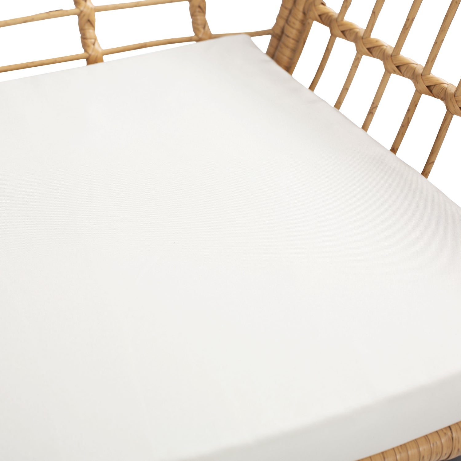 Zestaw mebli ogrodowych TIGA z plecionej żywicy, 4-osobowy - kremowe poduszki - 7