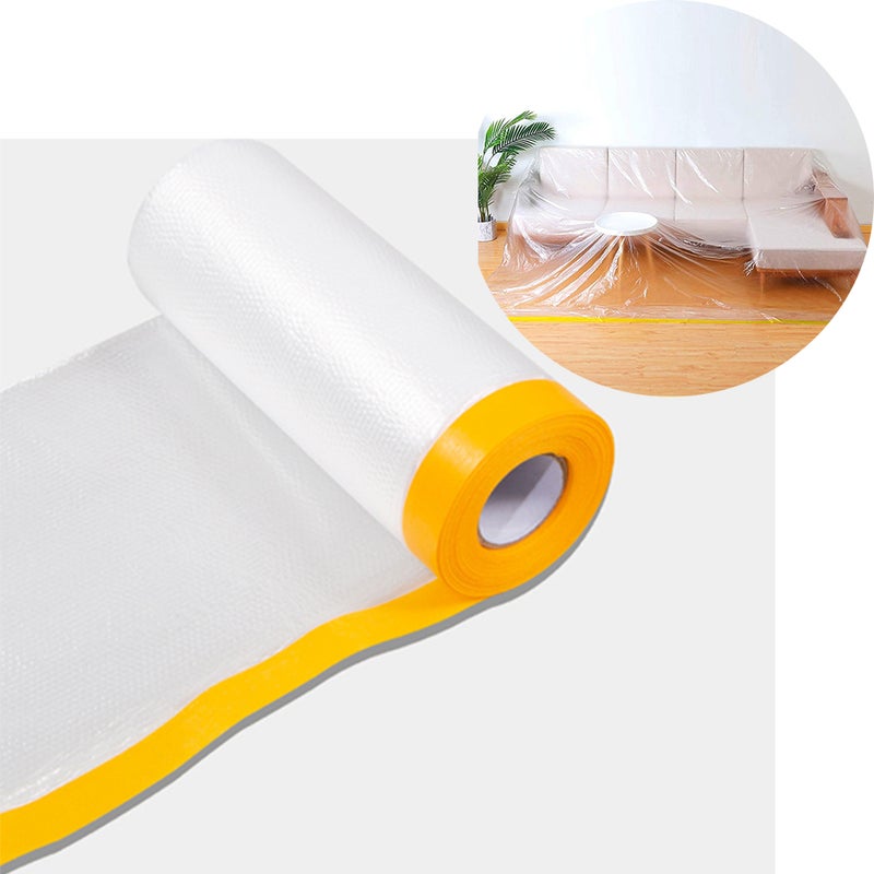 Trwały, wodoodporny i pyłoszczelny pokrowiec na sofę, bardzo duży, 2,7 x 20 m, z naklejkami pozycjonującymi i mocnym klejem.