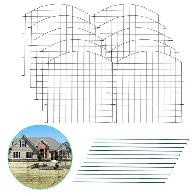 22 pezzi Set Pondne Garden Fente Pond, Garden Fence Green, Puppy Run, Outdoor Creet (Top Arch)