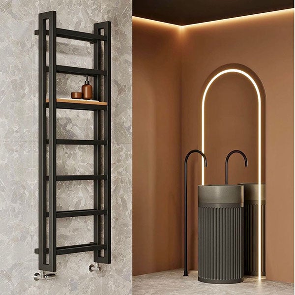 Sèche-serviette électrique noir - (HxL) 1380x400mm - 600 Watt - 600 Watt - STA1380-400E8N - 4