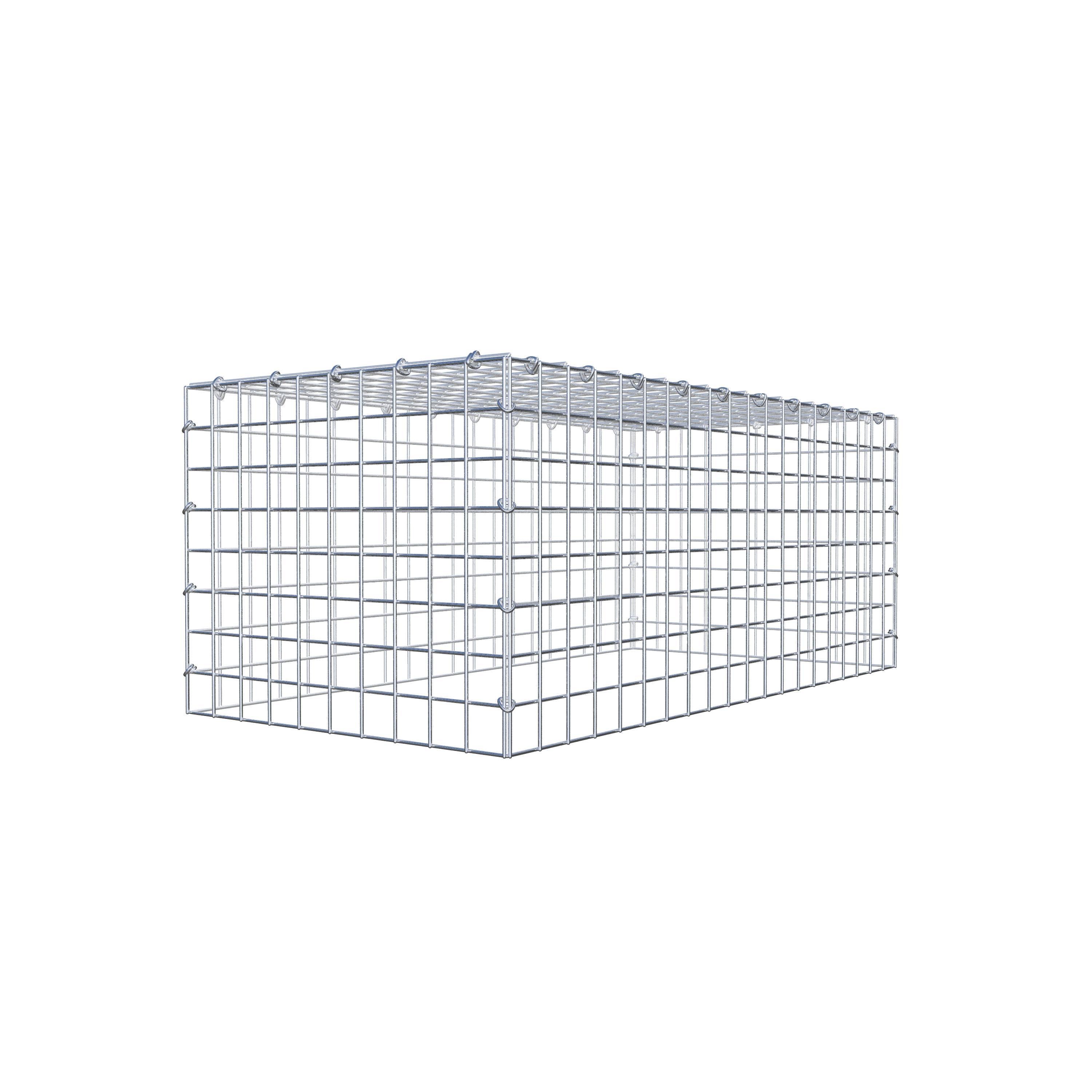 Gavión para apilar en acero galvanizado 100x40x50cm (LxAxP), malla 5 x 5cm, Anillo en C, sin rejilla inferior - 6
