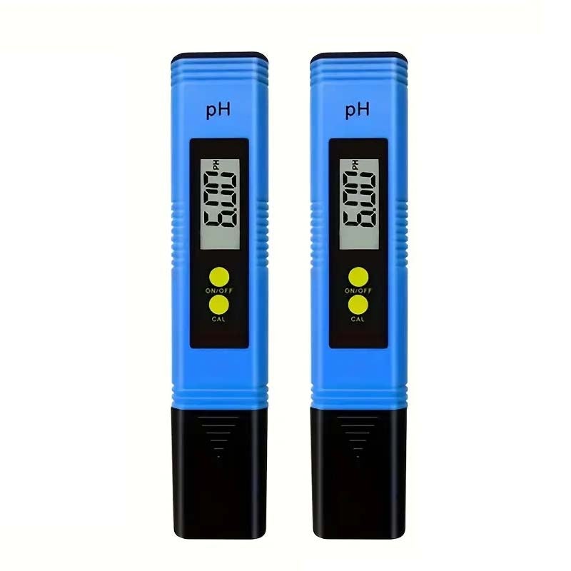 2 sztuki 0,01 Cyfrowy tester pH o wysokiej dokładności do wody, basenu i akwarium, łatwy do odczytania ekran LCD, niebieski