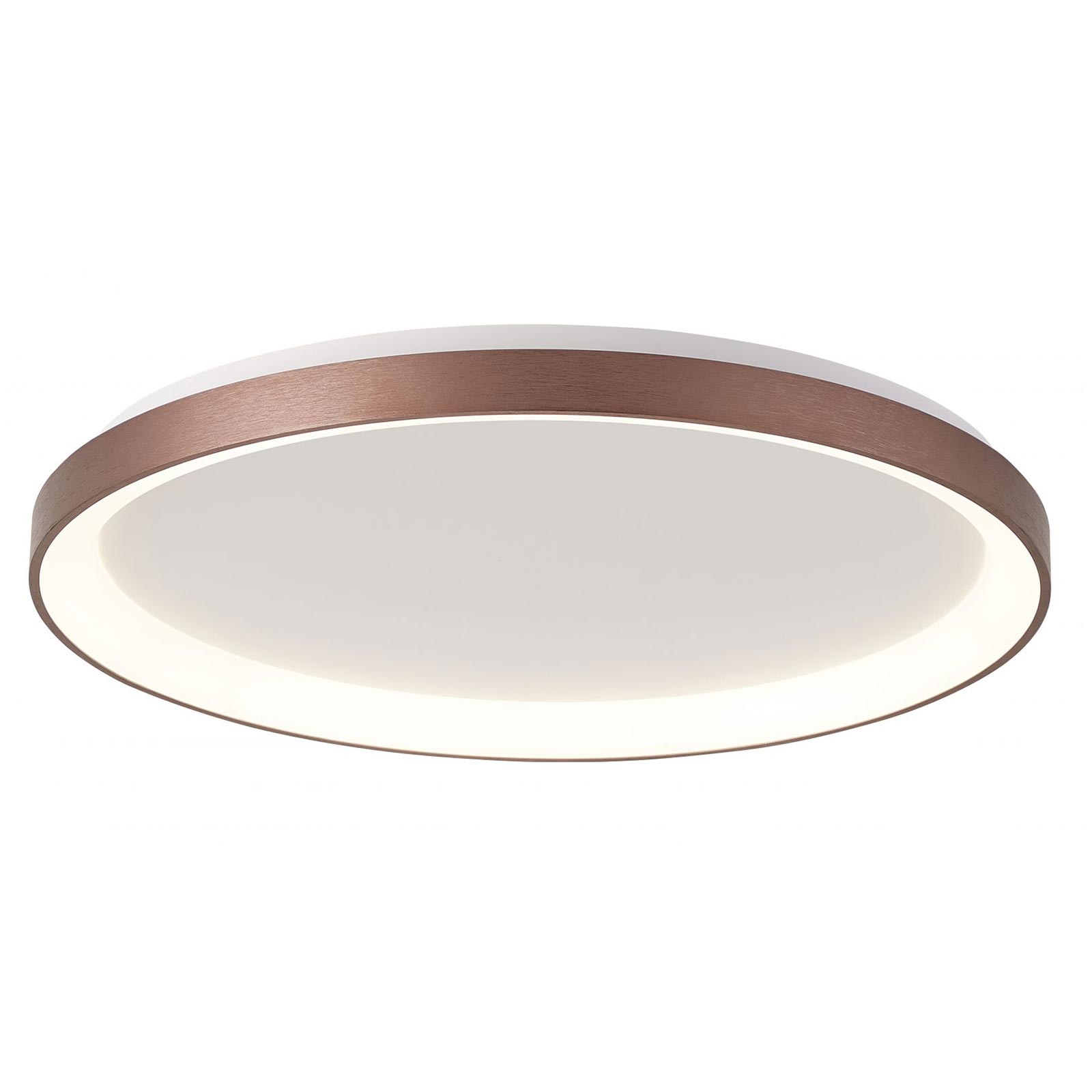 Merope 600 Moderne Rond LED CCT Plafonnier 42W 3000K 4000K ściemnialny Plafleur Applique Cuisine Couloir Bureau Entrée 230V 58cm COLEUR MARRON