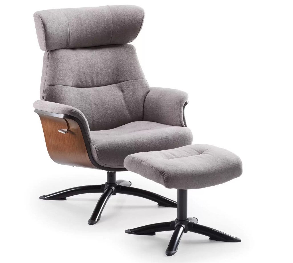 Fauteuil De Relaxation Manuel Athos – Repose-pieds Intégré, Microfibre Gris, Base Tournante, 110 Kg Max - 8