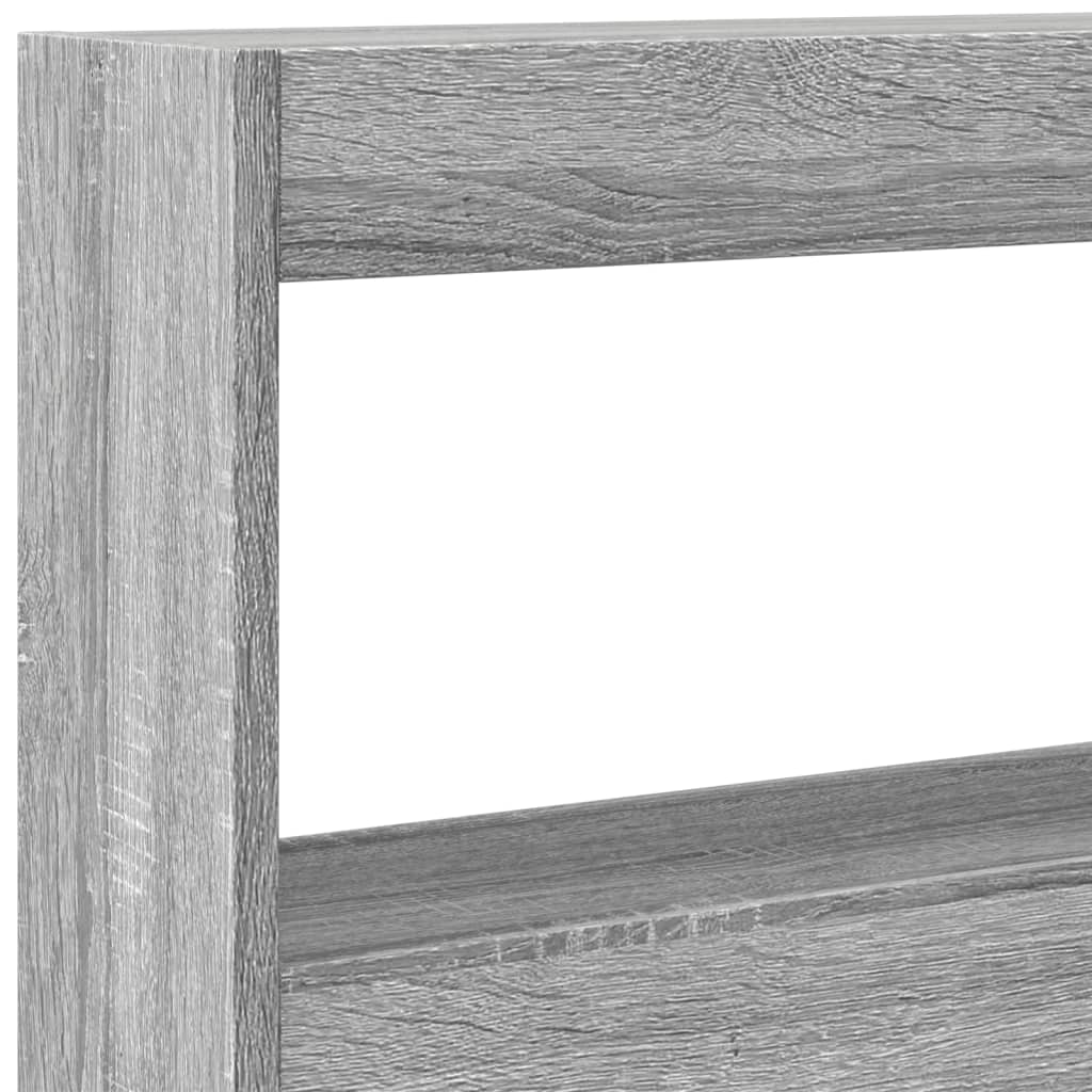 Armoire tête de lit avec LED sonoma gris 200x17x102 - 9