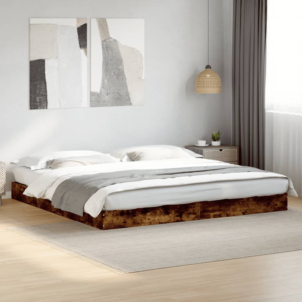 Tiroirs de lit Chêne fumé 150x36,5x16,5 cm en bois d ingénierie - Maison