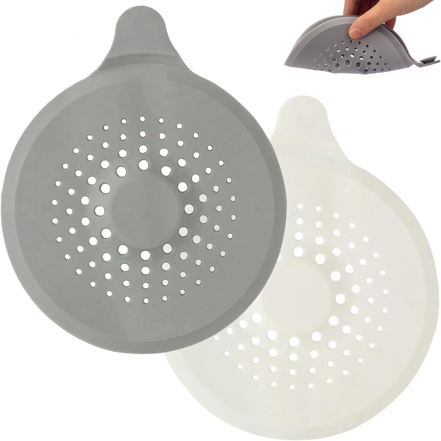 Confezione Da 4 Filtri Per Lavandino In Silicone, Filtro Per Capelli Da Doccia Protezione Per Scarico Raccogli Capelli Con Ventosa Anti Intasamento 97635220