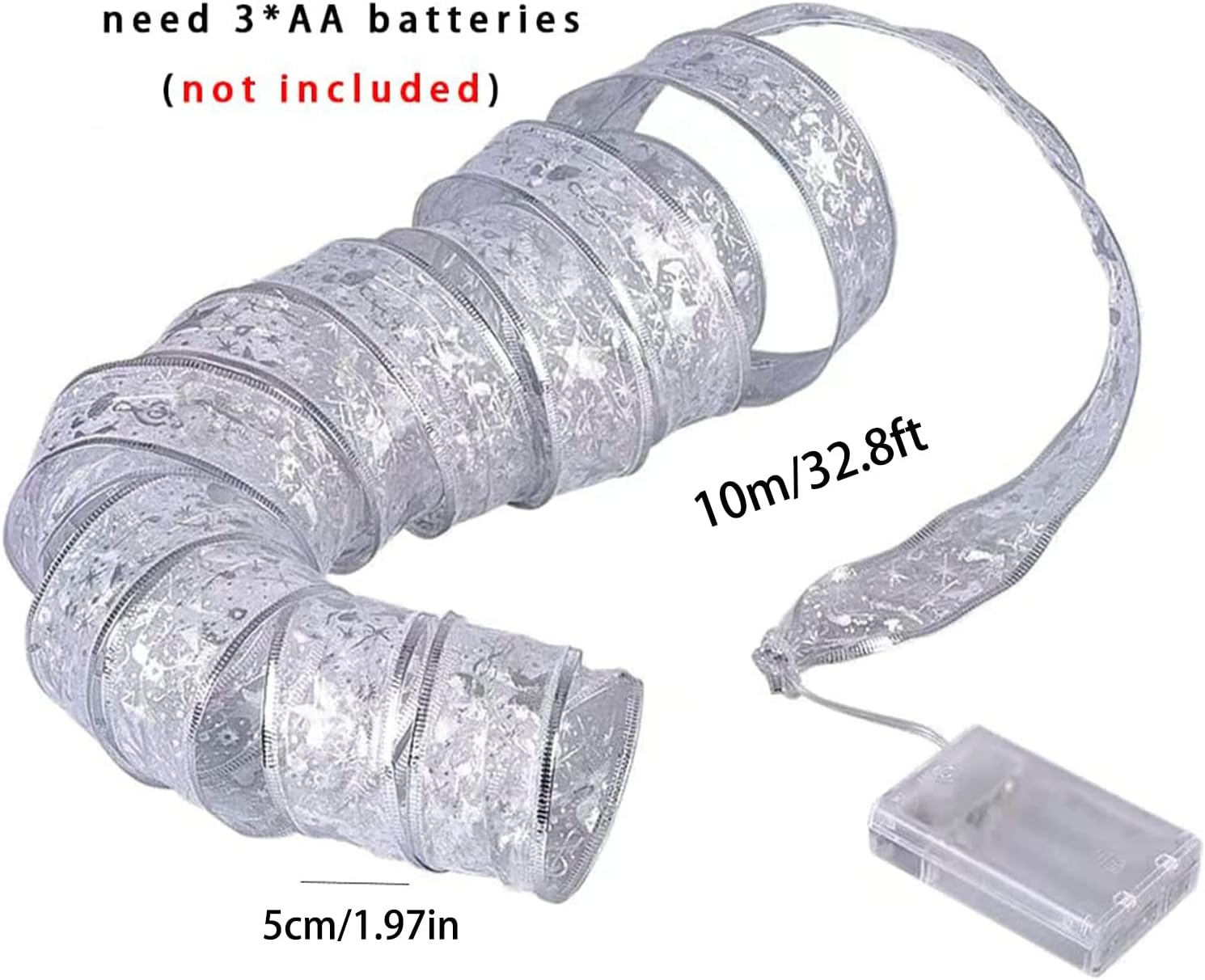 Lampki choinkowe, jasne lampki choinkowe, 10 metrów, 100 diod LED, dekoracja DIY, chłodna biel - 2