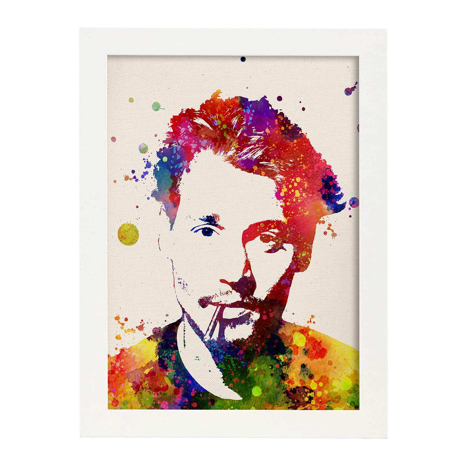 Poster Imagen De Johnny Depp. Posters Con Diseno Acuarela De Famosos