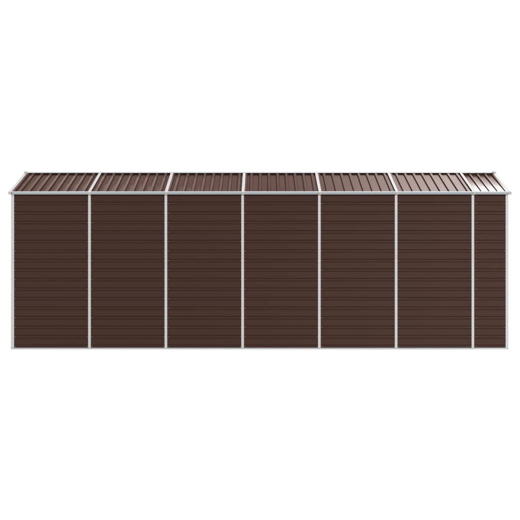 Maison Exclusive - Abri de jardin marron 191x555x198 cm acier galvanisé - 6