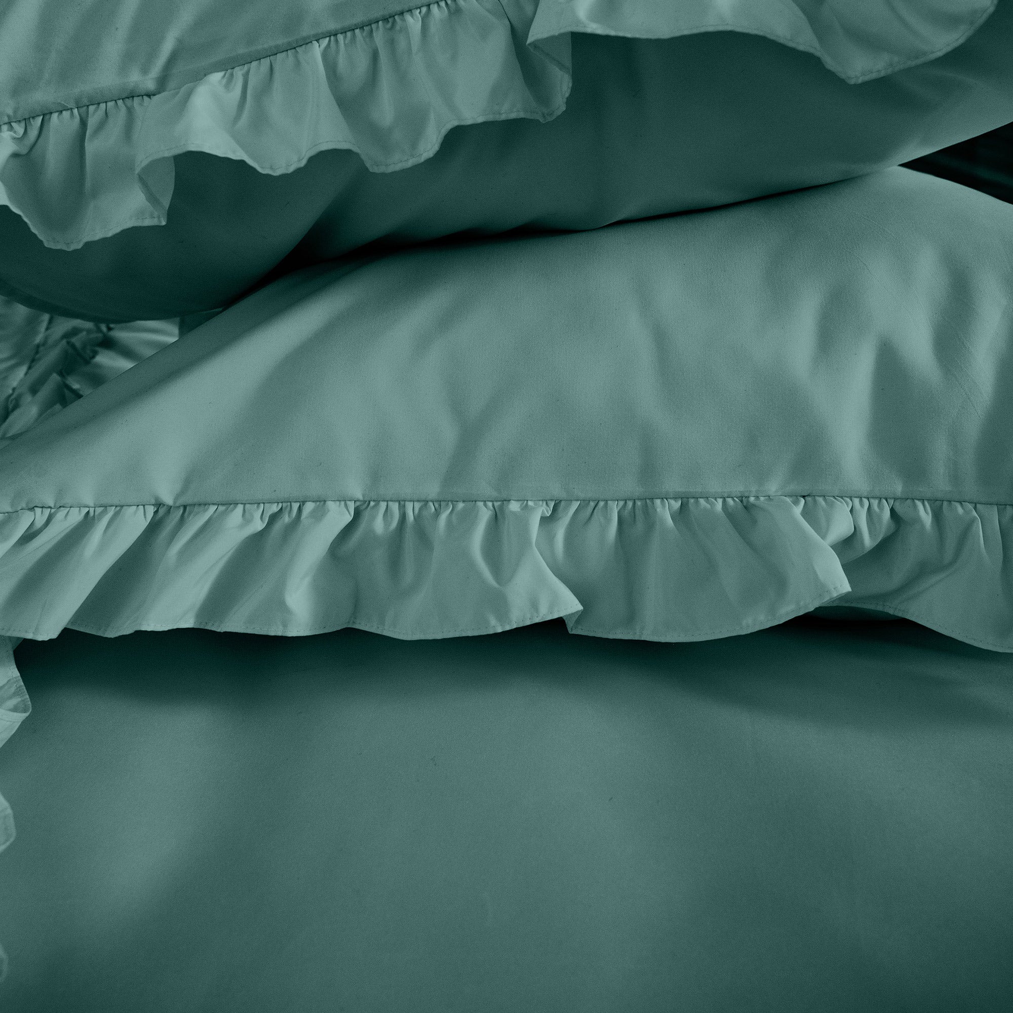 Parure de lit 260x240 FALBALA polyester microfibre Vert - 3