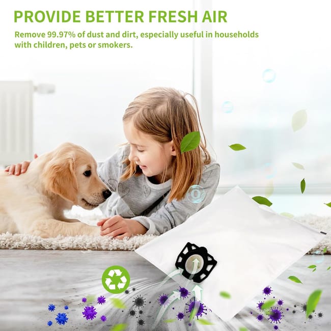 Lot de 10 Sacs pour Aspirateur Karcher wd4 wd5 wd6 mv4 mv5 mv6 - 7