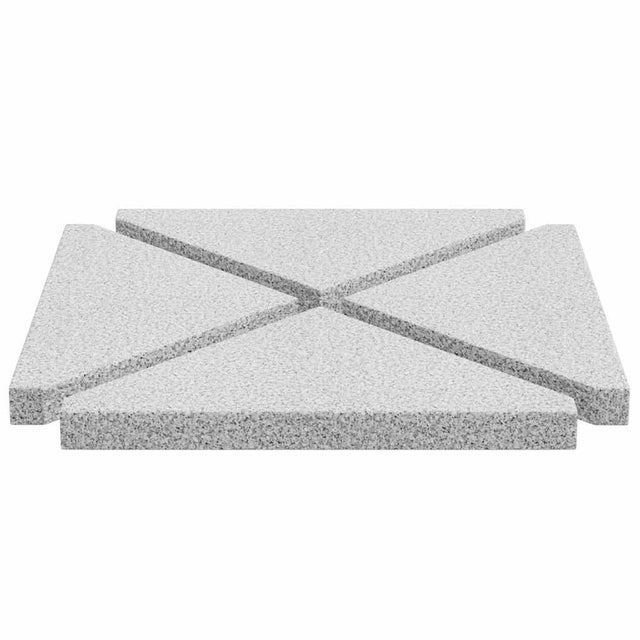 Base Para Sombrilla De Granito Pulido De 30 Kg, Cuadrada, De 45x45 Cm, Ideal Para Parasoles De Hasta 5 Metros, Color Gris, Con Asa Y Ruedas